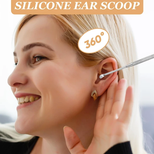Alt view image 6 of 7 - 2 Pack Steel Ear Pick Ear Spoon Earwax Remover Spoon Ear Cleaner Ear Scraper Scratcher Stainless Steel Ear Cleaning Tool with Storage Box