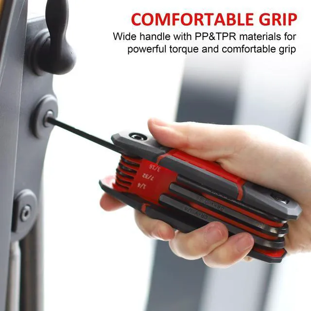 Alt view image 5 of 7 - 25-Piece Folding Allen Wrench Set, Portable Allen Key Set | SAE, Metric, Torx Hex Key Set Included, 3 Pack Allen Wrench Tool for Basic Home Repair and General Applications