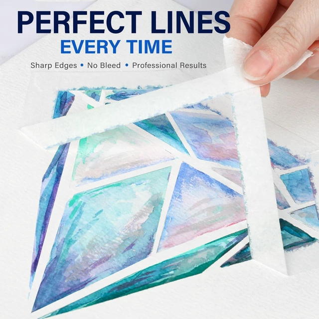 Alt view image 2 of 7 - 2 Pack Artist Tape for Watercolor Paper, 0.6 in Wide 295 FT Long | Professional Art Tape, White Masking Artists Tape for Drafting, Painting, Canvas Framing - Acid Free