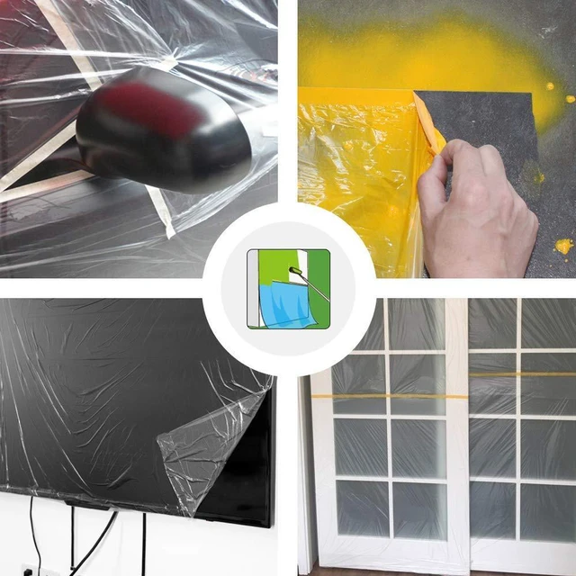 Alt view image 3 of 6 - Tape and Drape, Assorted Masking Paper for Automotive Painting Covering (66-Feet, 3 Sizes)