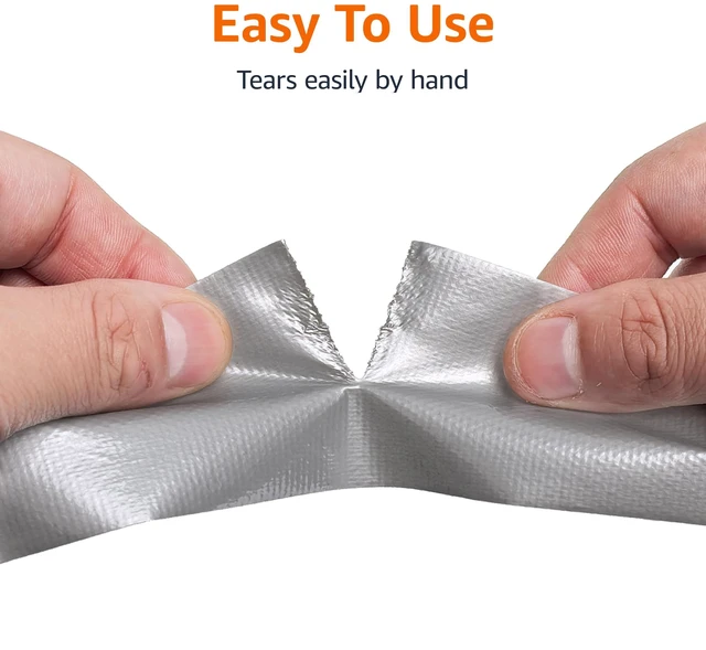 Alt view image 3 of 4 - Strong Adhesive Heavy-Duty Duct Tape for Sealing & Patching, Tear by Hand, 1.88" x 30-yard, Silver, 3-Pack (Previously AmazonCommercial)