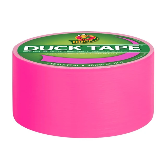 Alt view image 2 of 5 - Brand 1265016 Color Duct Tape, Neon Pink, 1.88 Inches x 15 Yards, Single Roll