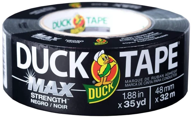 Main image of Brand Max Strength Duct Tape - 1 Roll - Heavy Duty Hold - 1.88 Inch x 35 Yards - Black (240867)