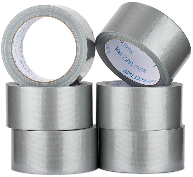 Main image of 6 Pack Duct Tape Heavy Duty Waterproof Strong 120 Yards x 2 Inch Total | Adhesive Silver Duct Tape Bulk for Indoor Outdoor Repairs Tear by Hand