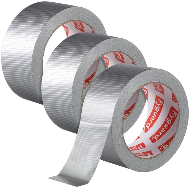 Main image of 3 Pack Silver Duct Tape 2IN x 60Yd Total Heavy Duty Waterproof Tape | 9Mil All Weather Hand Tearable Duct Tape for Indoor Outdoor Emergency Repairs Duct Sealing Wire Bundling Fixation DIY