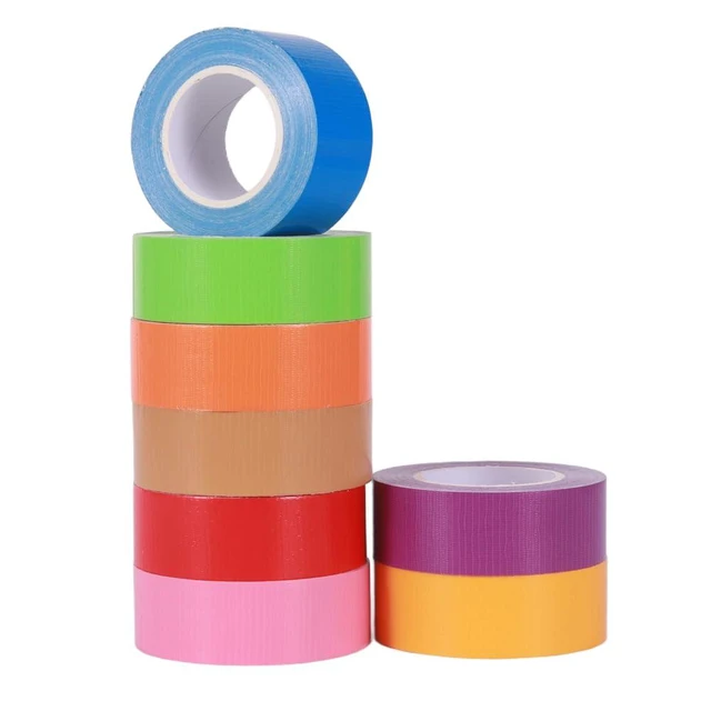 Alt view image 2 of 6 - 8 Pack Rainbow Colored Duct Tape 1 Inch x 11 Yards, Heavy Duty Duct Tape Colors, No Residue, Tear by Hand, Waterproof, Great for DIY, Packing, Marking and Arts & Crafts