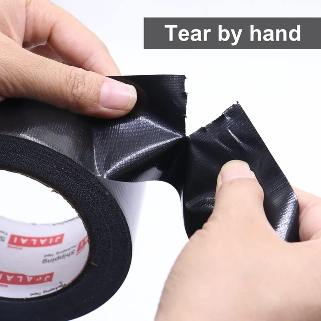 Alt view image 7 of 7 - Heavy Duty Duct Tape, Black Tape 2 Inches x 30 Yards 3-Pack, 8.27 mil, Strong, Flexible, No Residue, All-Weather and Tear by Hand - for Repairs, Industrial, Professional Use
