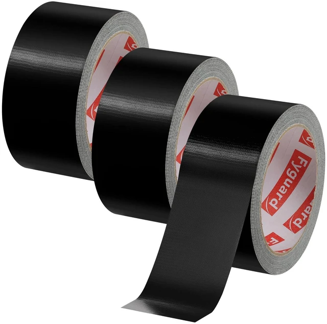 Main image of 3 Pack Black Duct Tape 2IN x 60Yd Total Heavy Duty Waterproof Tape, 9Mil | All Weather Hand Tearable Duct Tape for Indoor Outdoor Emergency Repairs Duct Sealing Wire Bundling Fixation DIY