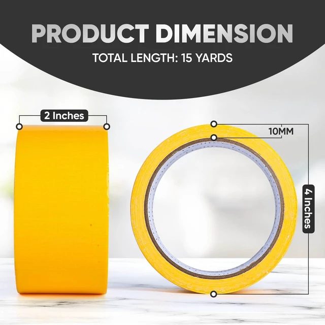 Alt view image 2 of 7 - Rainbow Colored Duct Tape 6-Pack, 15 Yards x 2 Inch Heavy Duty Waterproof, No Residue, Tear by Hand, for DIY Crafts, Packaging, Color Coding