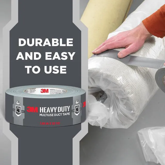 Alt view image 6 of 7 - Heavy Duty Duct Tape White, 1.88 in x 20 yd, 1 Roll, 2120-WH | Temporary Solutions for Sealing, Holding, and Reinforcing, Tear by Hand Vertically and Horizontally, Staple for Every Toolbox