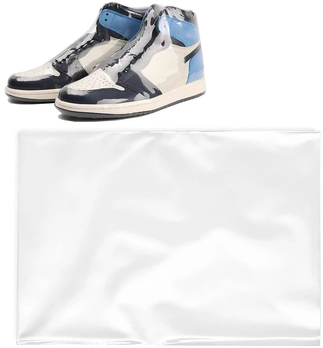 Main image of Shoe Shrink Wrap Bags 11x18 Inches 100 Pcs | PVC Heat Shrink Wrap for Sneaker