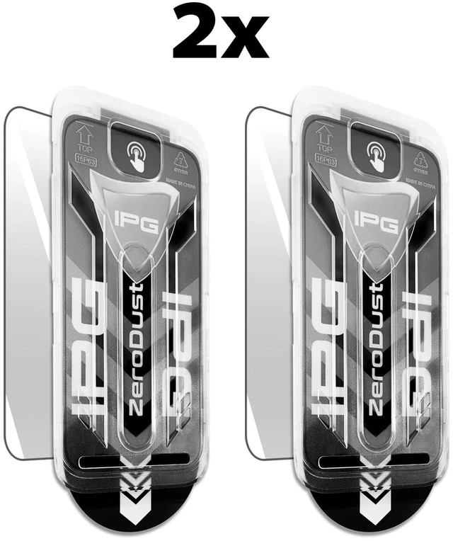 Alt view image 2 of 7 - Zero Dust Auto Dust Removal Tempered Glass for iPhone 16 Pro (2-Pack), Bubble-Free Easy Install with Fit Tray, Anti-Fingerprint, 9H Scratch Resistant Anti-Fingerprint, Case Friendly for iPh16Pro.ZD
