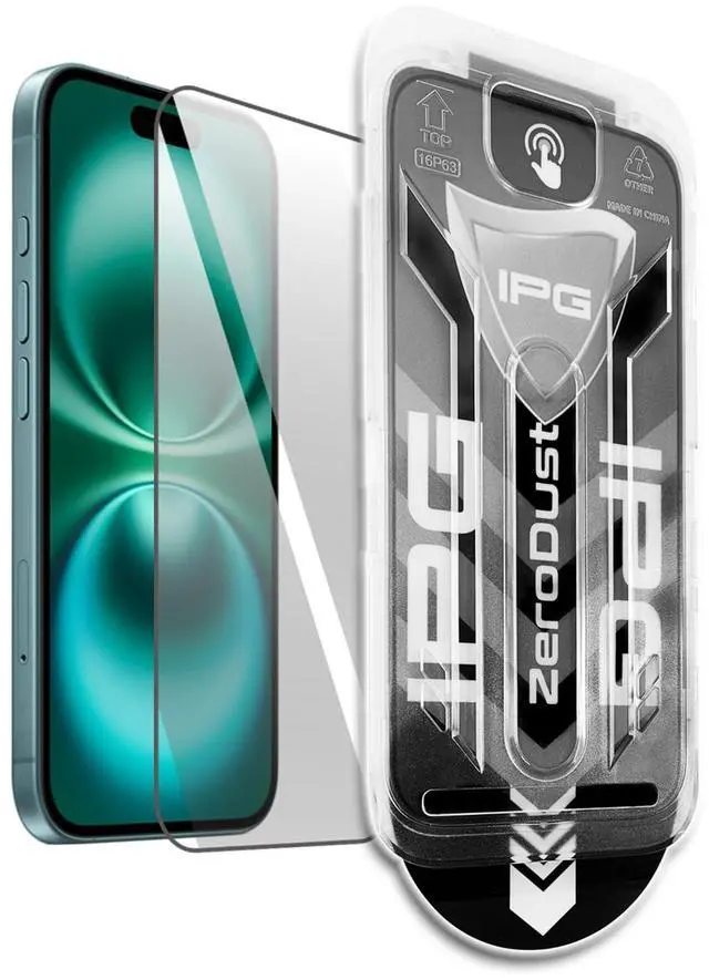 Alt view image 7 of 7 - Zero Dust Auto Dust Removal Tempered Glass for iPhone 16 Pro (2-Pack), Bubble-Free Easy Install with Fit Tray, Anti-Fingerprint, 9H Scratch Resistant Anti-Fingerprint, Case Friendly for iPh16Pro.ZD