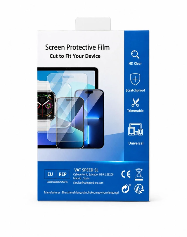 Alt view image 7 of 7 - Cut to Fit Screen Protector 3-Pack (96 * 170 mm) Universal Trimmable Display Protective Film HD Clear PET Anti Glare Screen Protection Anti-Scratch Film for Phone, GPS, Tablet, Camera