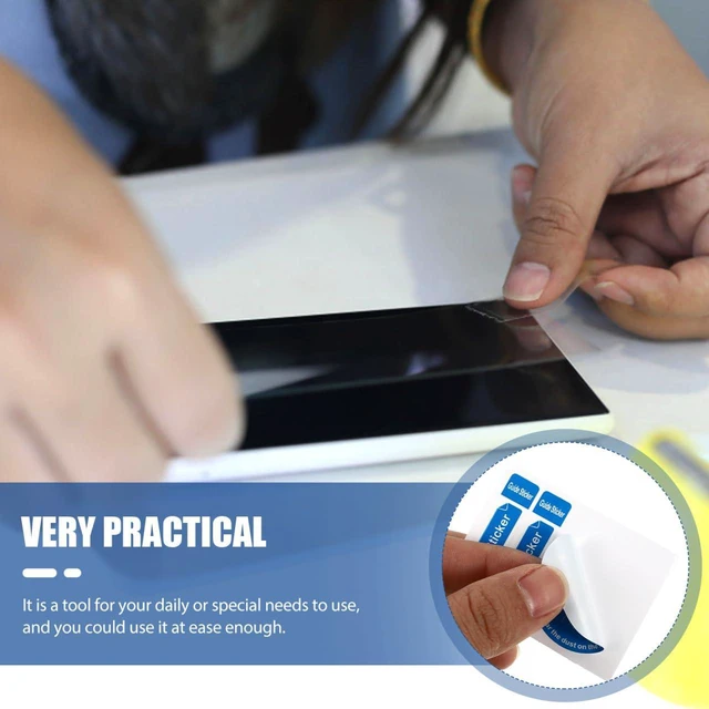 Alt view image 4 of 7 - 400Pcs LCD Screen Dust Removal Stickers Phone Dedust Sticker Tablet Cleaning Decals High-Grade Material Portable Convenient Effectively Removes Fingerprints