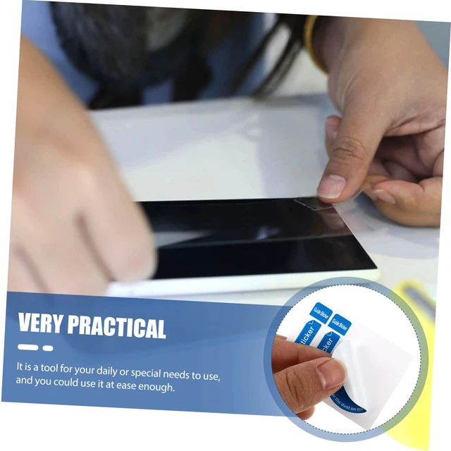 Alt view image 3 of 7 - LCD Screen Dust Removal Stickers for Phone and Tablet 200Pcs Phone Screen Cleaning Decals for Effective Dust and Fingerprint Removal Portable Cell Absorber