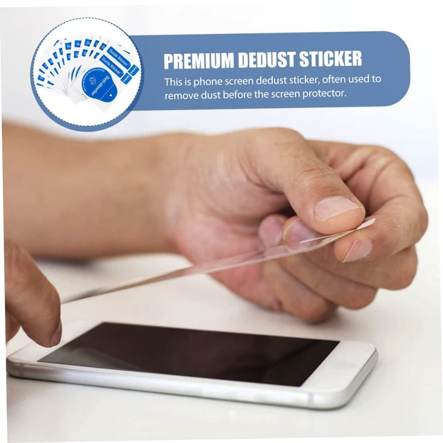 Alt view image 6 of 7 - LCD Screen Dust Removal Stickers for Phone and Tablet 200Pcs Phone Screen Cleaning Decals for Effective Dust and Fingerprint Removal Portable Cell Absorber