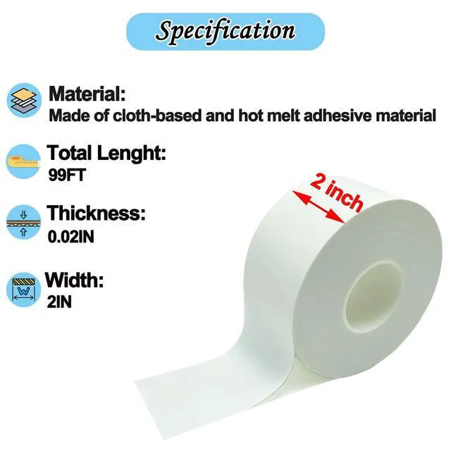 Alt view image 2 of 6 - Window Weather Sealing Tape, White Window Draft Isolation Film Tape, Waterproof AC Insulation Air Conditioner Sealing Tape to Keep Out Cold Air, Dust, Rain, 2IN X 99FT, No Residue