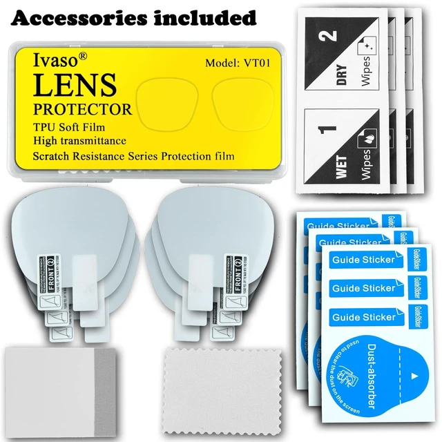 Alt view image 5 of 5 - Lens Protector for Viture Pro, 3 Pairs (6 Pcs) Soft TPU Film Lens Cover Suitable for Viture XR Glasses