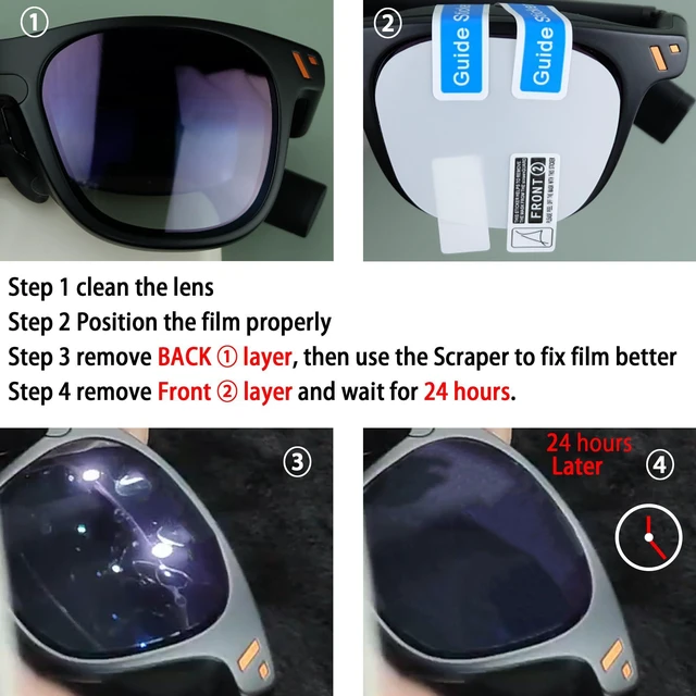 Alt view image 4 of 5 - Lens Protector for Viture Pro, 3 Pairs (6 Pcs) Soft TPU Film Lens Cover Suitable for Viture XR Glasses
