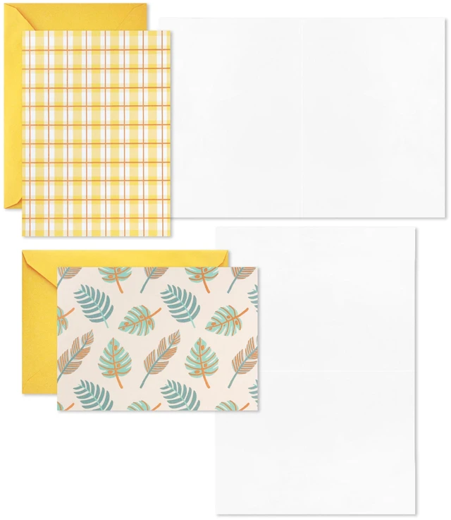 Alt view image 5 of 7 - Blank Cards, 24-Pack (Citrus, Greenery, Gingham, Strawberries) | Assorted Spring Designs, Daisies, Strawberries, Gingham, Leaves, Coordinating Envelopes Included, Cards Measure 3.75 X 5.2 in