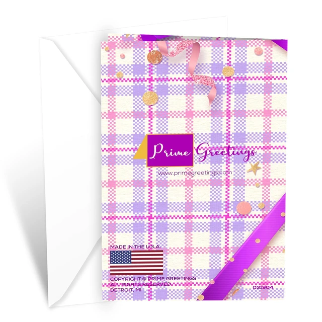 Alt view image 4 of 7 - Happy Birthday Card For Granddaughter, Made in America, Eco-Friendly, Thick Card Stock with Premium Envelope 5in x 7.75in, Packaged in Protective Mailer