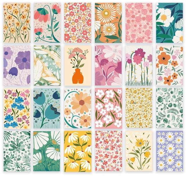 Main image of 24 Pack Floral Blank Greeting Cards with Envelopes, 24 Unique | 4x6 inches, Blank Inside, No Repeats Cards for All Occasion, with 24 Self-adhesive Envelopes in 4 Designs