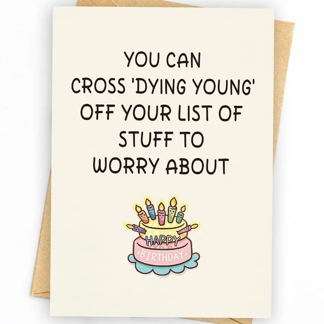 Main image of Funny Birthday Card | Funny Birthday Cards for Women, Men, Dad, Mom, Brother, Sister, Husband, Friend, and Anyone | Humorous Birthday Gifts | Unique Birthday Decorations