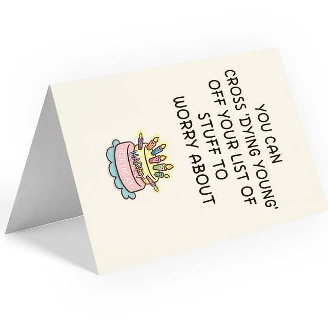 Alt view image 3 of 5 - Funny Birthday Card | Funny Birthday Cards for Women, Men, Dad, Mom, Brother, Sister, Husband, Friend, and Anyone | Humorous Birthday Gifts | Unique Birthday Decorations