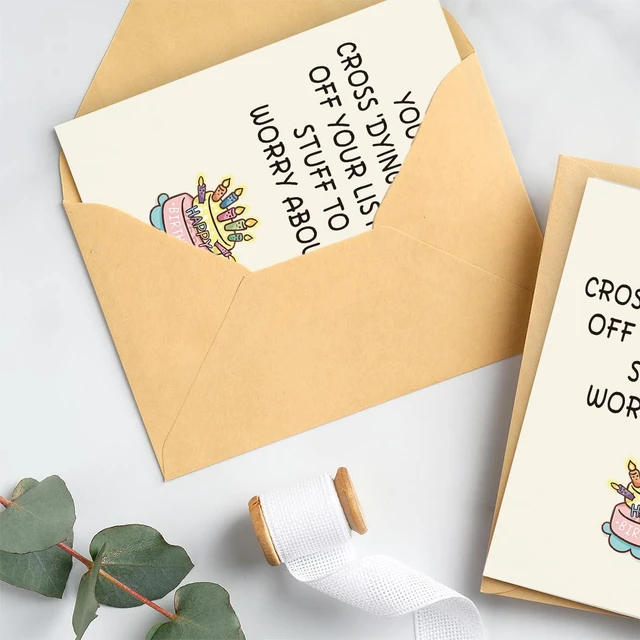 Alt view image 5 of 5 - Funny Birthday Card | Funny Birthday Cards for Women, Men, Dad, Mom, Brother, Sister, Husband, Friend, and Anyone | Humorous Birthday Gifts | Unique Birthday Decorations