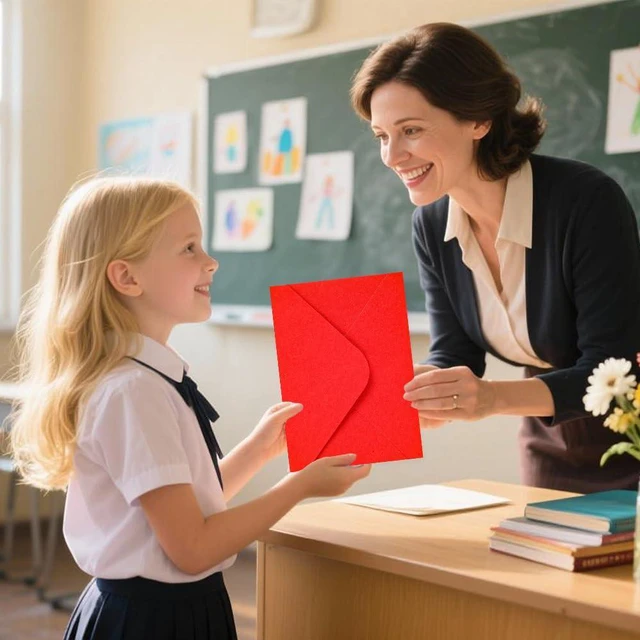 Alt view image 5 of 5 - Teacher Thank You Card with Envelope 5x7 Folded Daycare Teacher Appreciation Card, Thank You for Helping Me Grow, Perfect for Teacher Appreciation Week, End of Year & Thank You Gifts -TCTKC02
