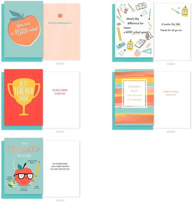 Alt view image 4 of 7 - 20-Count Teacher Appreciation Card Bundle with Envelopes and Seals