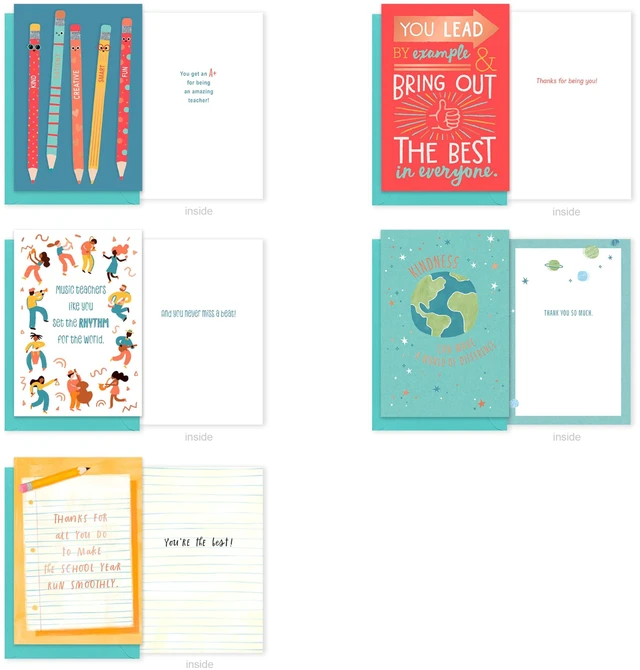Alt view image 6 of 7 - 20-Count Teacher Appreciation Card Bundle with Envelopes and Seals