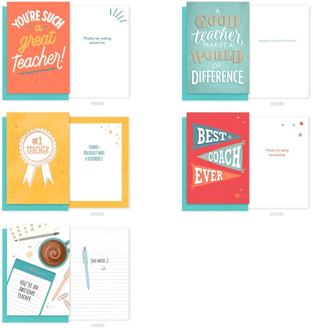 Alt view image 5 of 7 - 20-Count Teacher Appreciation Card Bundle with Envelopes and Seals