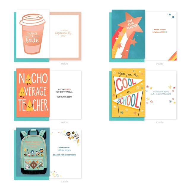 Alt view image 7 of 7 - 20-Count Teacher Appreciation Card Bundle with Envelopes and Seals