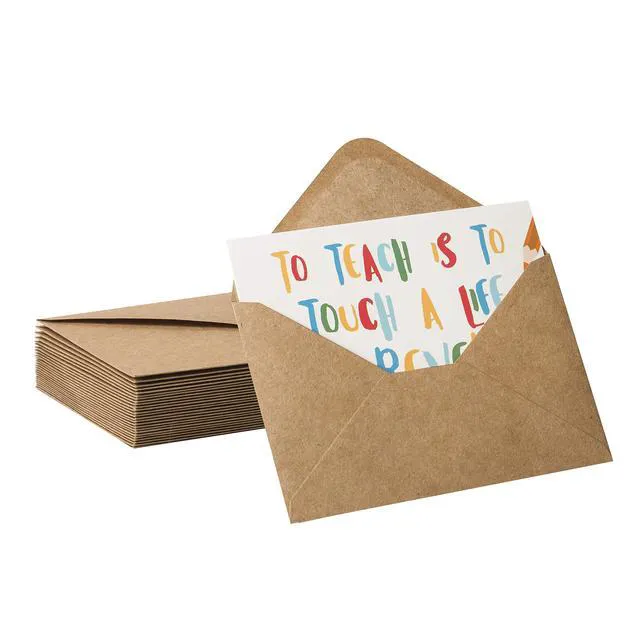 Alt view image 5 of 6 - 24 Pack Teacher Thank You Cards - Cute Teacher Appreciation Cards in 24 unique Designs- Greeting Card For Teachers Day Card -End of Year Teacher Cards, Thank You Notes To Teachers 4 x 6 inches