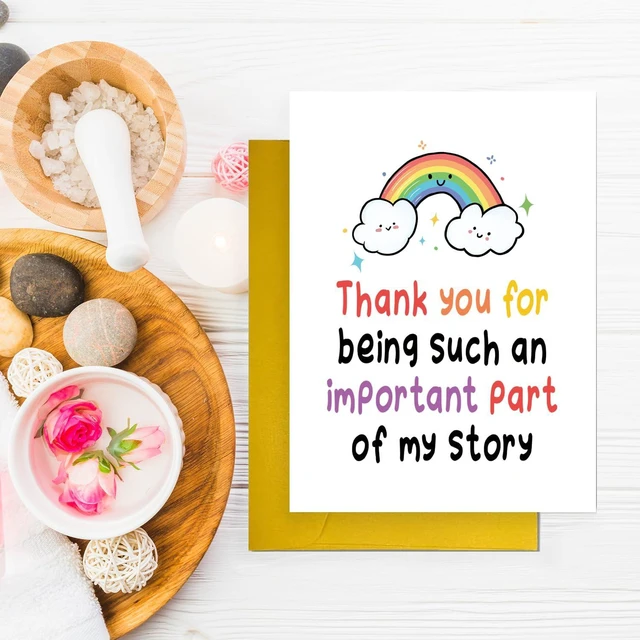 Alt view image 4 of 7 - Lovely Thank You Card for Teacher, Rainbow Teaching Assistant Appreciation Gift for Teacher's Birthday