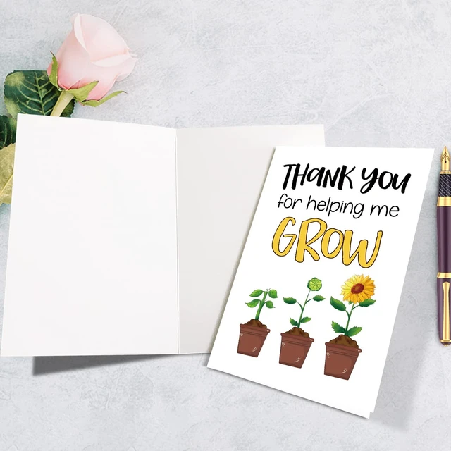 Alt view image 2 of 7 - Funny Thank You Card for Teacher, Cute Appreciation Card for Teacher Mom, Teachers Day Card, Gift for Teacher Mentor