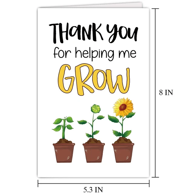 Alt view image 7 of 7 - Funny Thank You Card for Teacher, Cute Appreciation Card for Teacher Mom, Teachers Day Card, Gift for Teacher Mentor