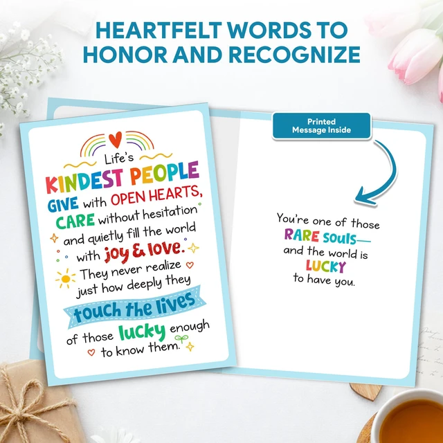 Alt view image 5 of 7 - 1pc Teacher Thank You Card, School Counselor Appreciation Card | 1 Card, Envelope & 25 Sticker Seals, Teacher Appreciation Card for Counselor, Social Worker, Paraprofessional, Message Inside