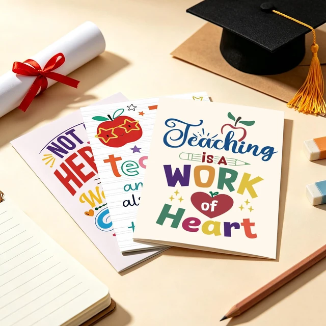 Alt view image 2 of 5 - 24 Pack Teacher Appreciation Cards with Envelopes and Stickers, 4x6 IN Thank You Cards Bulk for Teachers, Perfect for Graduation Teacher Appreciation Week Teacher's Day End of Year Back to School Gift
