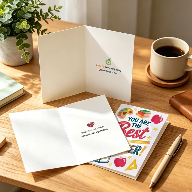 Alt view image 5 of 5 - 24 Pack Teacher Appreciation Cards with Envelopes and Stickers, 4x6 IN Thank You Cards Bulk for Teachers, Perfect for Graduation Teacher Appreciation Week Teacher's Day End of Year Back to School Gift