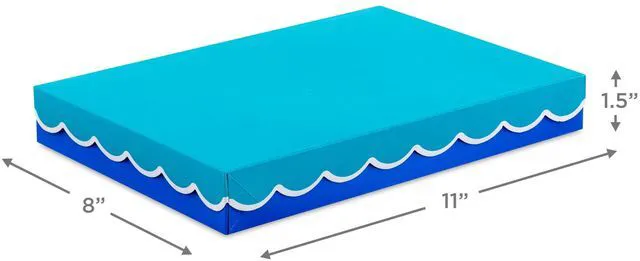 Alt view image 3 of 6 - Small Gift Boxes with Lids, 6-Pack (Scalloped Blue, Pink, Teal)