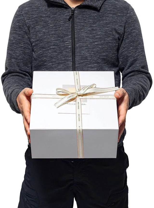 Alt view image 4 of 5 - Gift Boxes with Lids 10x10x5 Inches 10 Pack Bridesmaid Proposal Box | White Cardboard Gift Box for Presents, Christmas, Wedding, Graduation, Holiday, Birthday Craft Present Packaging
