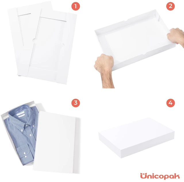Alt view image 5 of 7 - 12 Pack Medium White Cardboard Gift Boxes with Lids for Presents, Gift Boxes for Clothes, Shirt Boxes, 14.25x9.5x2 Inches