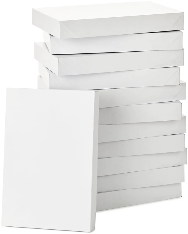 Main image of 17" XL Gift Boxes with Lids (12 White Robe Boxes, White) | 17" XL size, Solid White with Matching Lids, Folds Flat for Storage, Ideal for Gifting Clothing, Responsibly Managed Paper