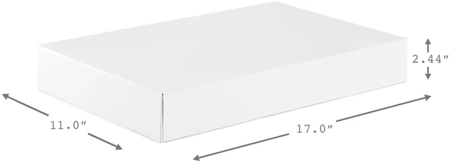 Alt view image 3 of 6 - 17" XL Gift Boxes with Lids (12 White Robe Boxes, White) | 17" XL size, Solid White with Matching Lids, Folds Flat for Storage, Ideal for Gifting Clothing, Responsibly Managed Paper