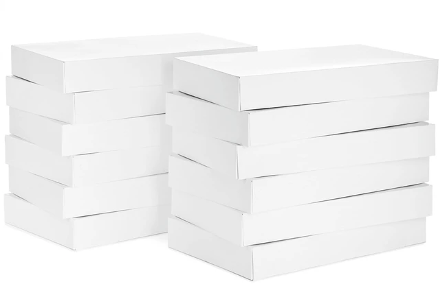 Alt view image 4 of 6 - 17" XL Gift Boxes with Lids (12 White Robe Boxes, White) | 17" XL size, Solid White with Matching Lids, Folds Flat for Storage, Ideal for Gifting Clothing, Responsibly Managed Paper