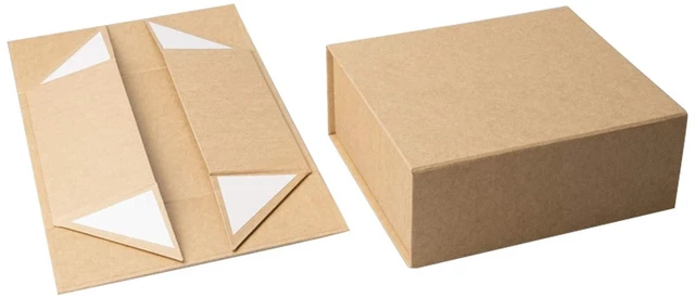 Alt view image 7 of 7 - Foldable Gift Box with Lid, 11x7.8x3.5 Inches, Magnetic Closure for Men - Wedding, Birthday, Graduation Packaging