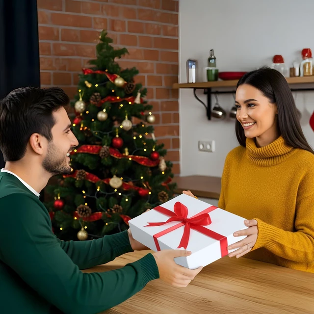 Alt view image 7 of 7 - 12 Pack Gift Boxes with Lids for Present - 6 Extra Large 17" (4" Deep) & 6 Large 14" (2" Deep) White Gift Boxes for Clothing Wrapping, Christmas
